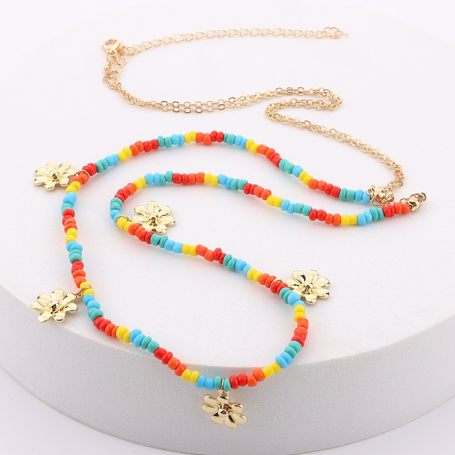 Colorful Beaded Charm Waist Chain