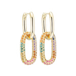 Load image into Gallery viewer, Colorful Crystal Chain Link Earrings
