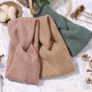 Winter Soft Knit Crossknot Headband