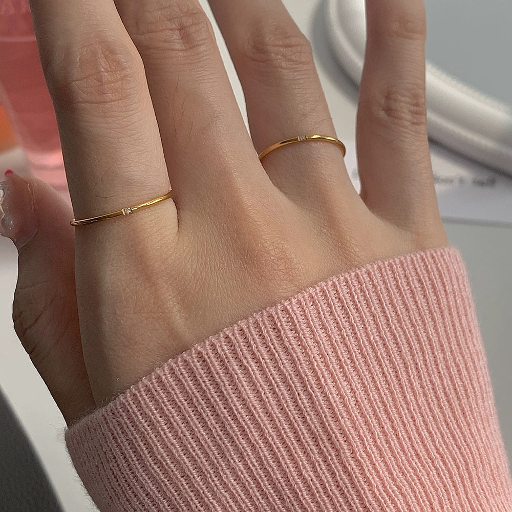Minimalist Gold Stacking Rings