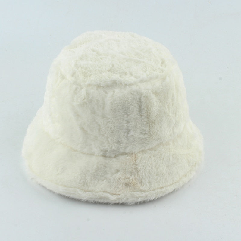 Fluffy Faux Fur Bucket Hat