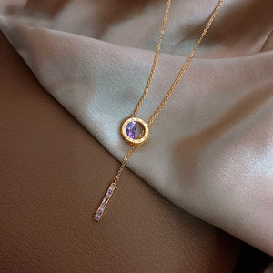 Luxury Roman Numeral Crystal Necklace