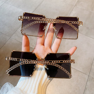 Vintage Oversize Chain Sunglasses