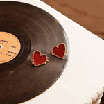 Load image into Gallery viewer, Red Heart Stud Earring
