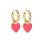 Load image into Gallery viewer, Mini Heart Huggie Earrings
