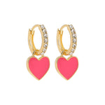 Load image into Gallery viewer, Mini Heart Huggie Earrings
