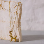 Load image into Gallery viewer, Lucky Elk Gold Pendant Necklace

