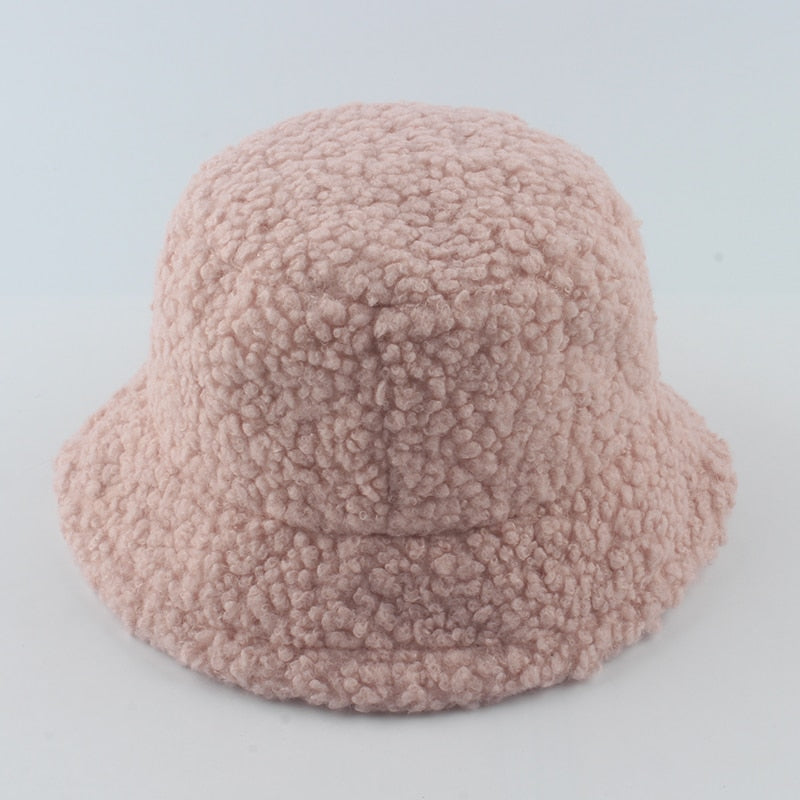 Warm Faux Wool Bucket Hat