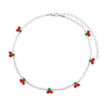 Load image into Gallery viewer, Cherry Beaded Choker Necklace
