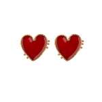 Load image into Gallery viewer, Red Heart Stud Earring
