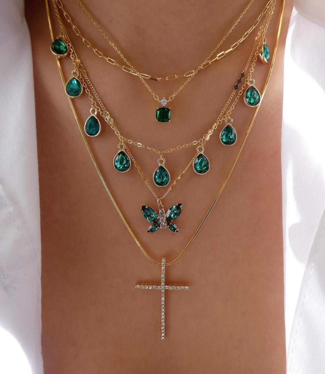 Boho on sale stone necklace
