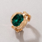 Load image into Gallery viewer, Luxury Green Crystal Stone Opening Ring
