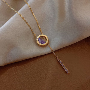 Luxury Roman Numeral Crystal Necklace