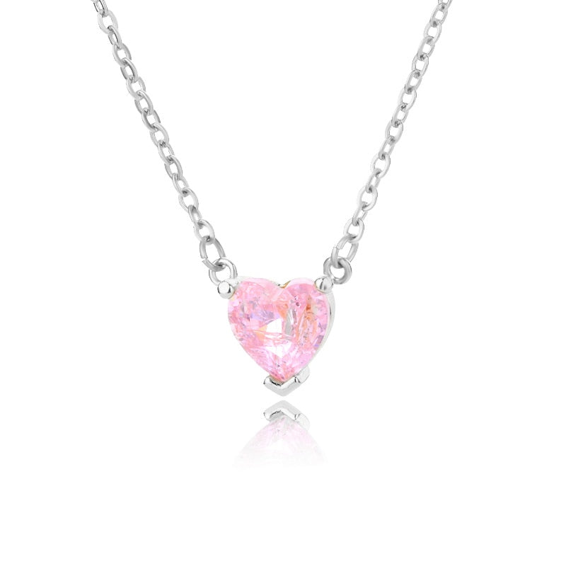 Crystal Heart Pendant Necklace