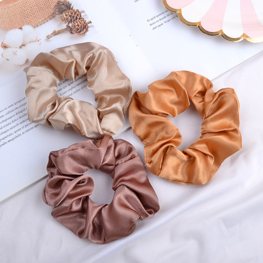 Colorful Satin Scrunchie