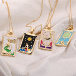 Load image into Gallery viewer, Colorful Tarot Pendant Necklace
