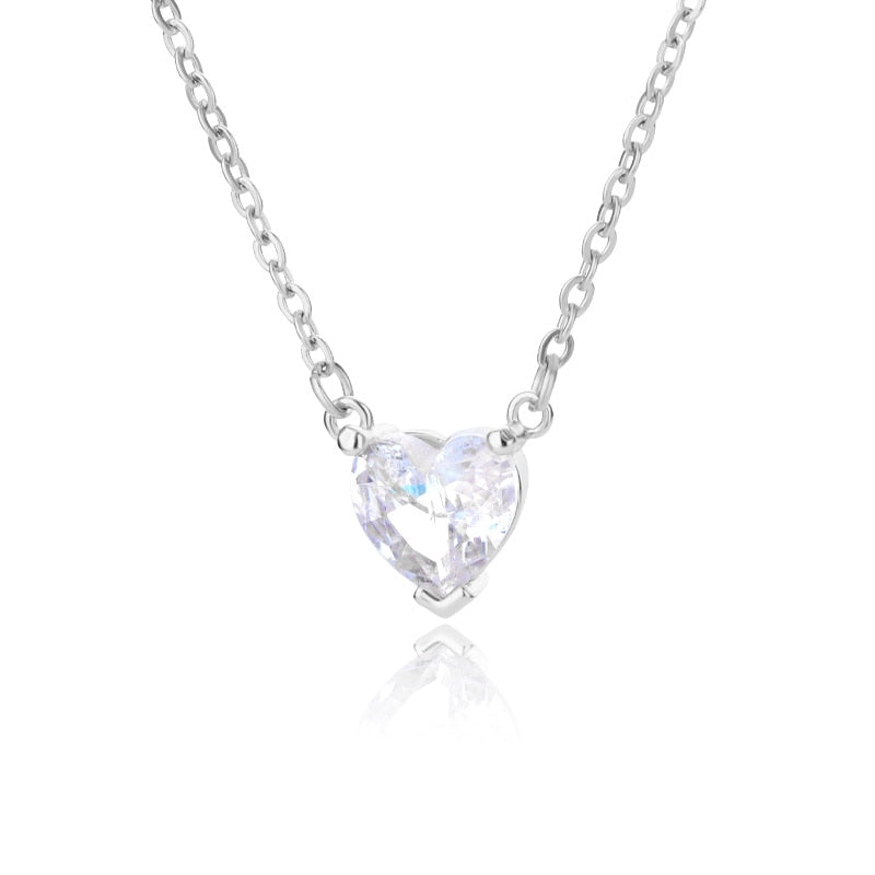 Crystal Heart Pendant Necklace