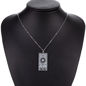 Multicolor Sun Tarot Resin Necklace