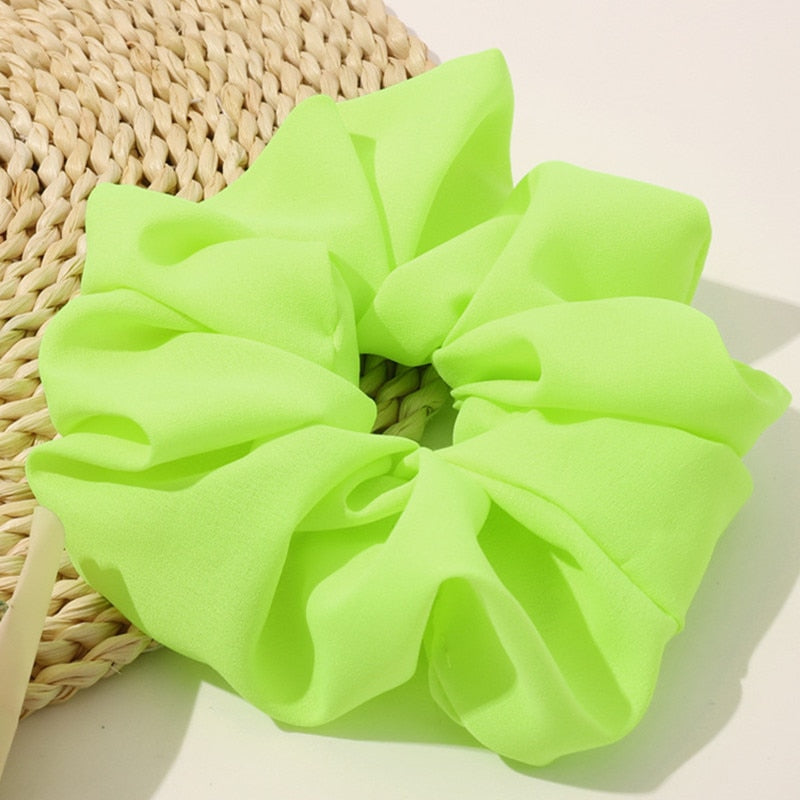 Candy Colored Oversized Chiffon Scrunchie