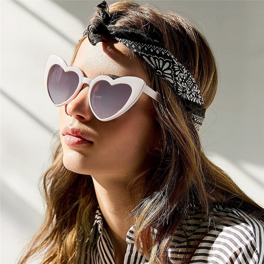 Retro Heart Cat Eye Sunglasses