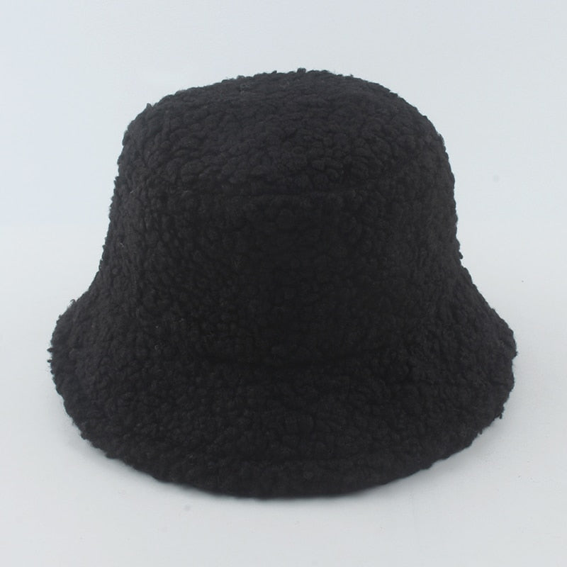 Warm Faux Wool Bucket Hat