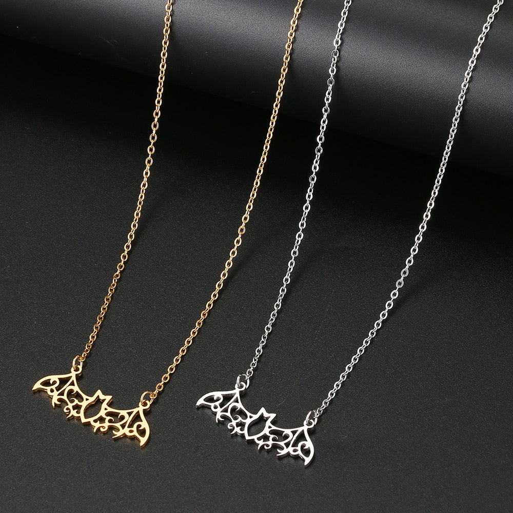 Bat Wings Dainty Pendant Necklace