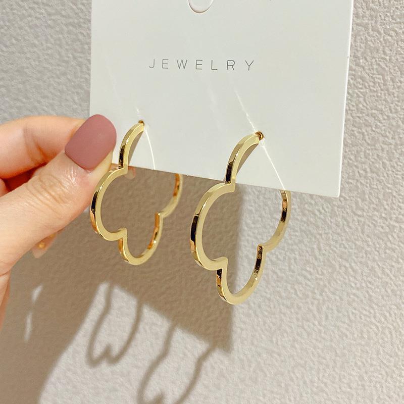 Lucky Clover Hoop Earrings