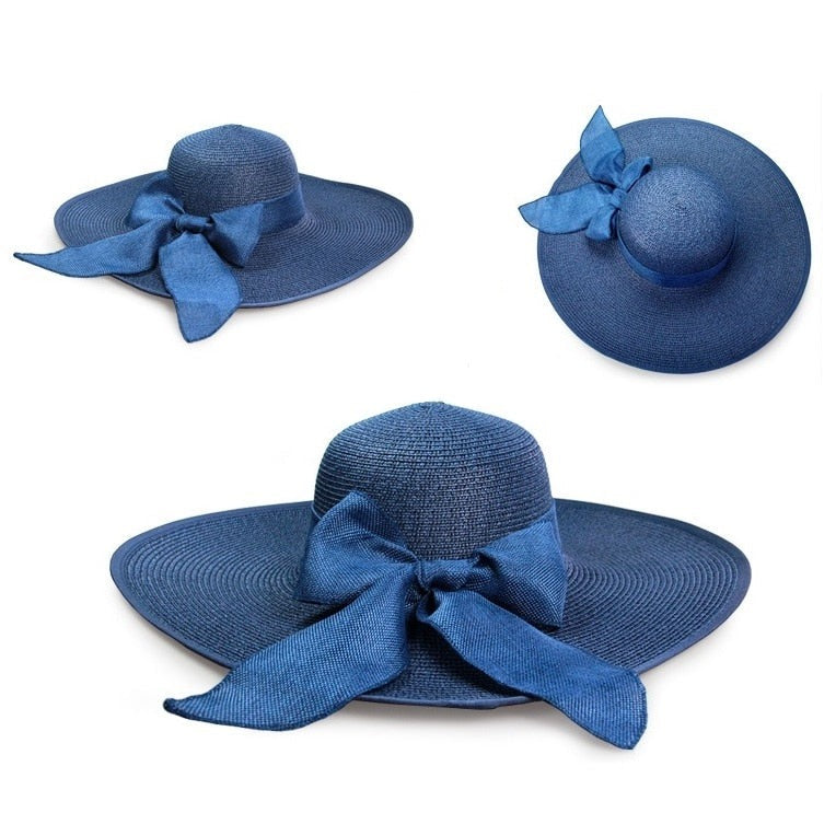 Bowknot Wide Brim Sun Hat