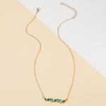 Load image into Gallery viewer, Green Baguette Chain Necklace
