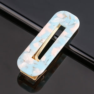 Rectangular Marbled Hairgrip