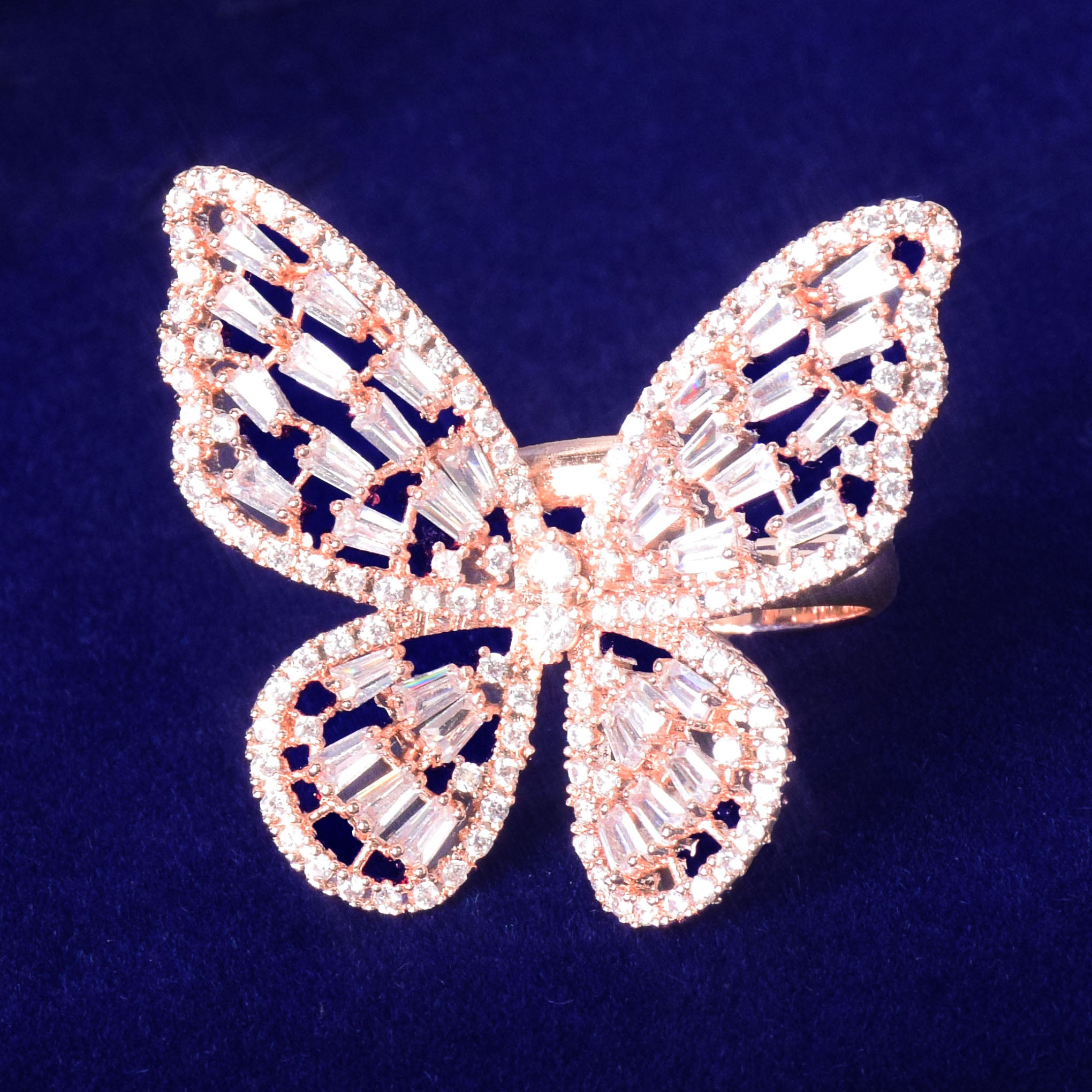 Butterfly Baguette Ring