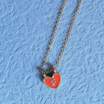 Load image into Gallery viewer, Enamel Heart Initial Necklace
