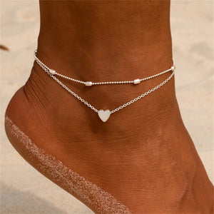 Simple Heart Anklet