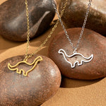 Load image into Gallery viewer, Tiny Dino Dainty Pendant Necklace
