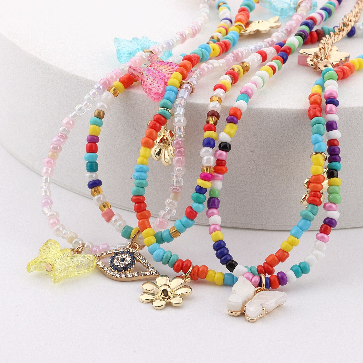 Colorful Beaded Charm Waist Chain