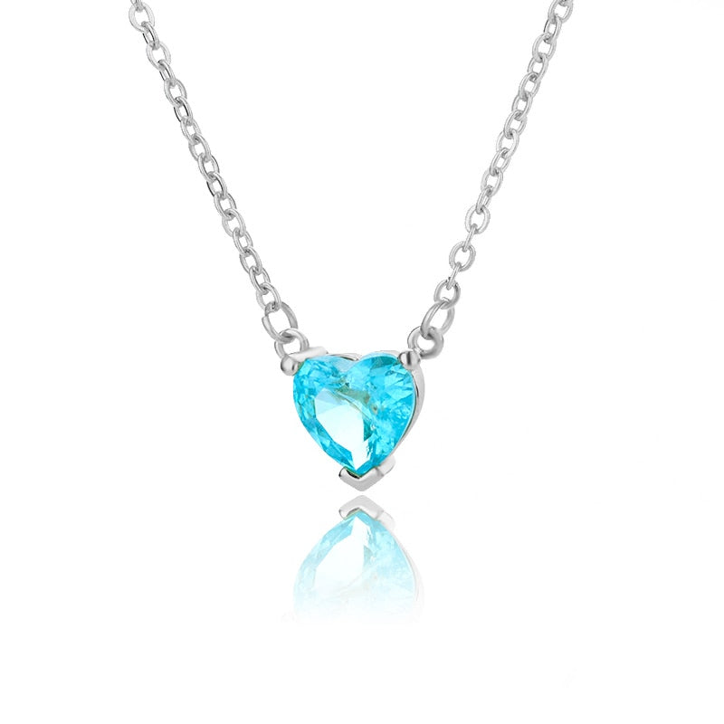 Crystal Heart Pendant Necklace