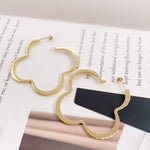 Load image into Gallery viewer, Lucky Clover Hoop Earrings
