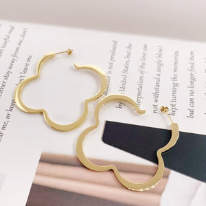 Lucky Clover Hoop Earrings