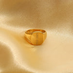 Load image into Gallery viewer, Engraved Words Square Ring
