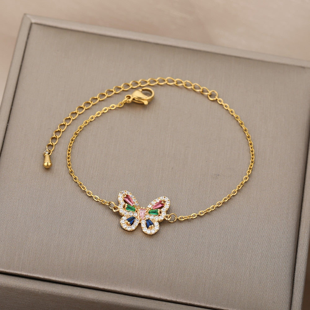 Mini Butterfly Baguette Bracelet