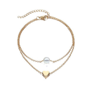 Simple Heart Anklet