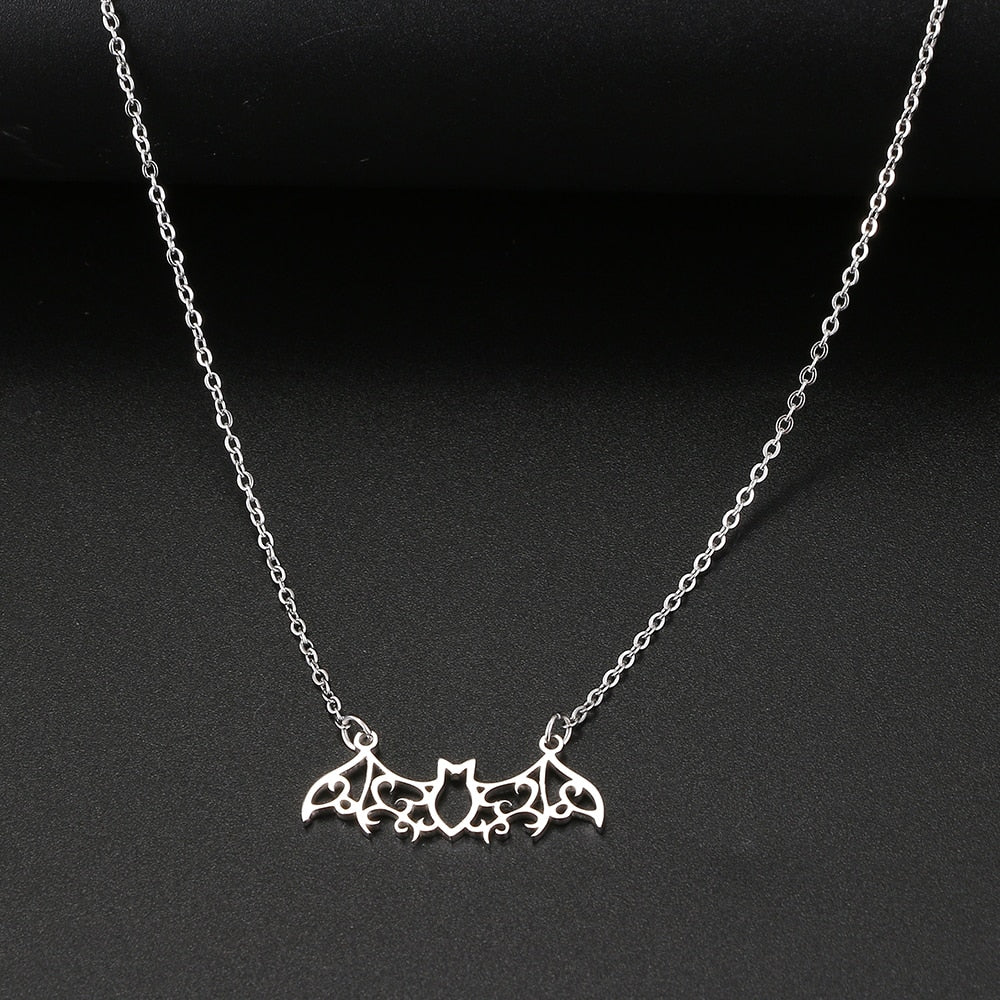 Bat Wings Dainty Pendant Necklace
