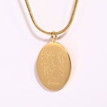Load image into Gallery viewer, Oval Zodiac Pendant Necklace
