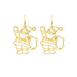 Load image into Gallery viewer, Hollow Gold Christmas Pendant Earrings

