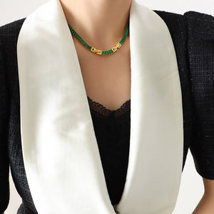 Crystal Tennis Chain Choker Necklace