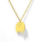 Load image into Gallery viewer, Tiny Ghost Dainty Pendant Necklace
