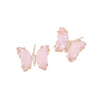 Load image into Gallery viewer, Colorful Crystal Butterfly Stud Earrings
