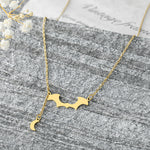 Load image into Gallery viewer, Moon Bat Dainty Pendant Necklace
