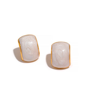 Pearled Enamel Stud Earrings