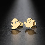 Load image into Gallery viewer, Flying Ghosts Dainty Stud Earrings
